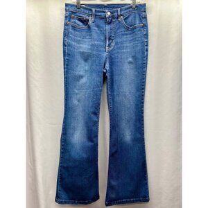 Gap Flare High Rise Jeans 31/12R Medium Wash Cotton Denim Established 1969